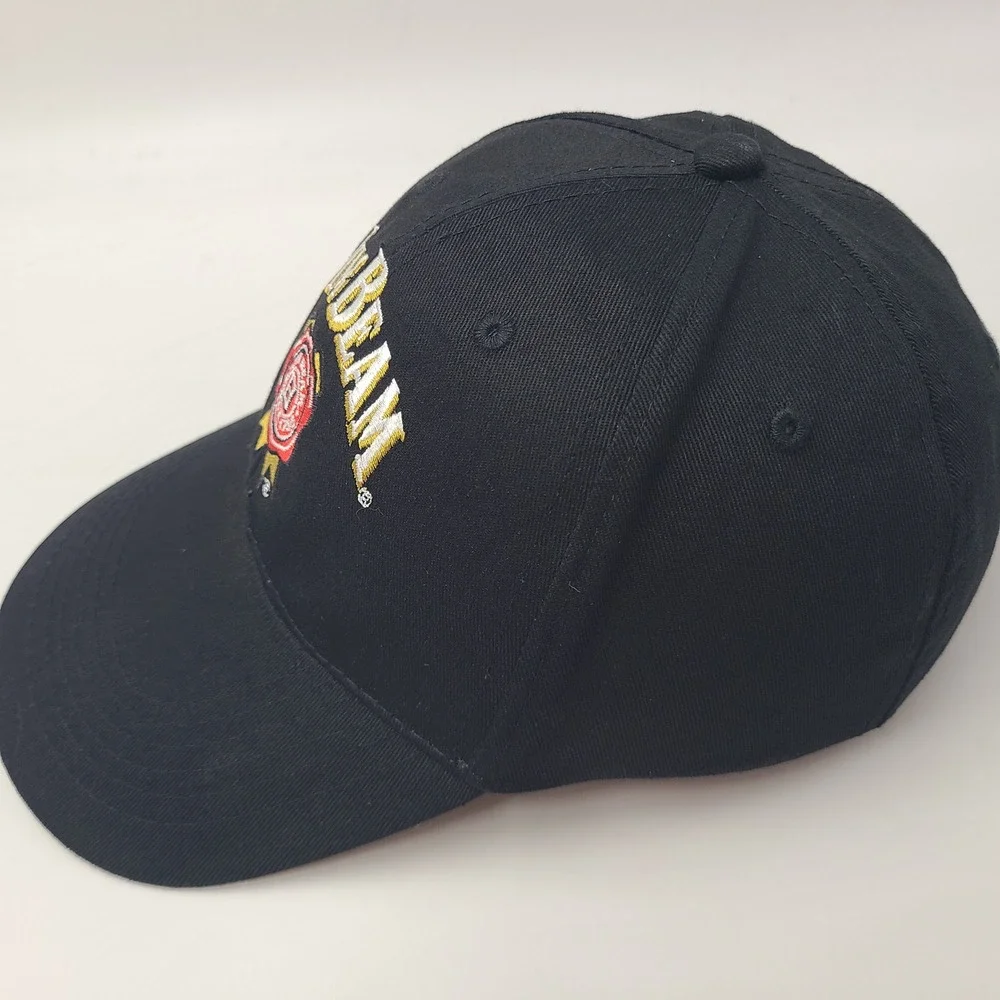 Jim Beam Hat Strapback Black Bourbon Whiskey Advertising Promo Casual Cotton Men